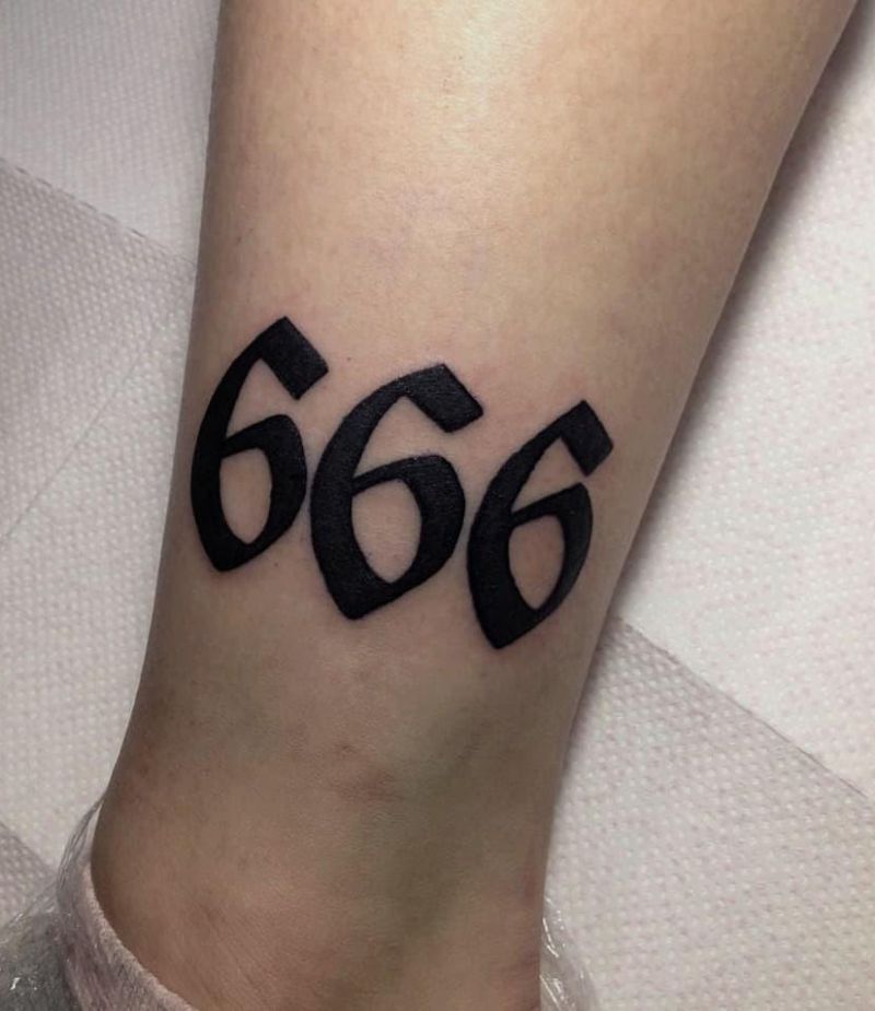 30 Pretty 666 Tattoos to Inspire You