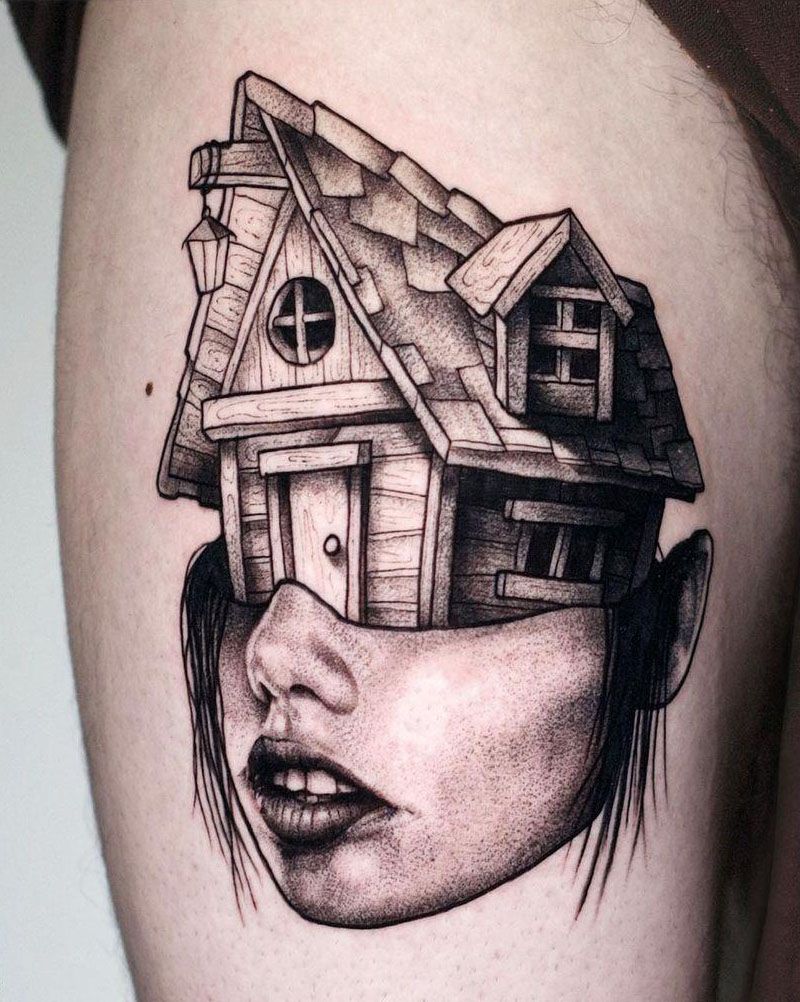 30 Pretty House Tattoos You Can Copy