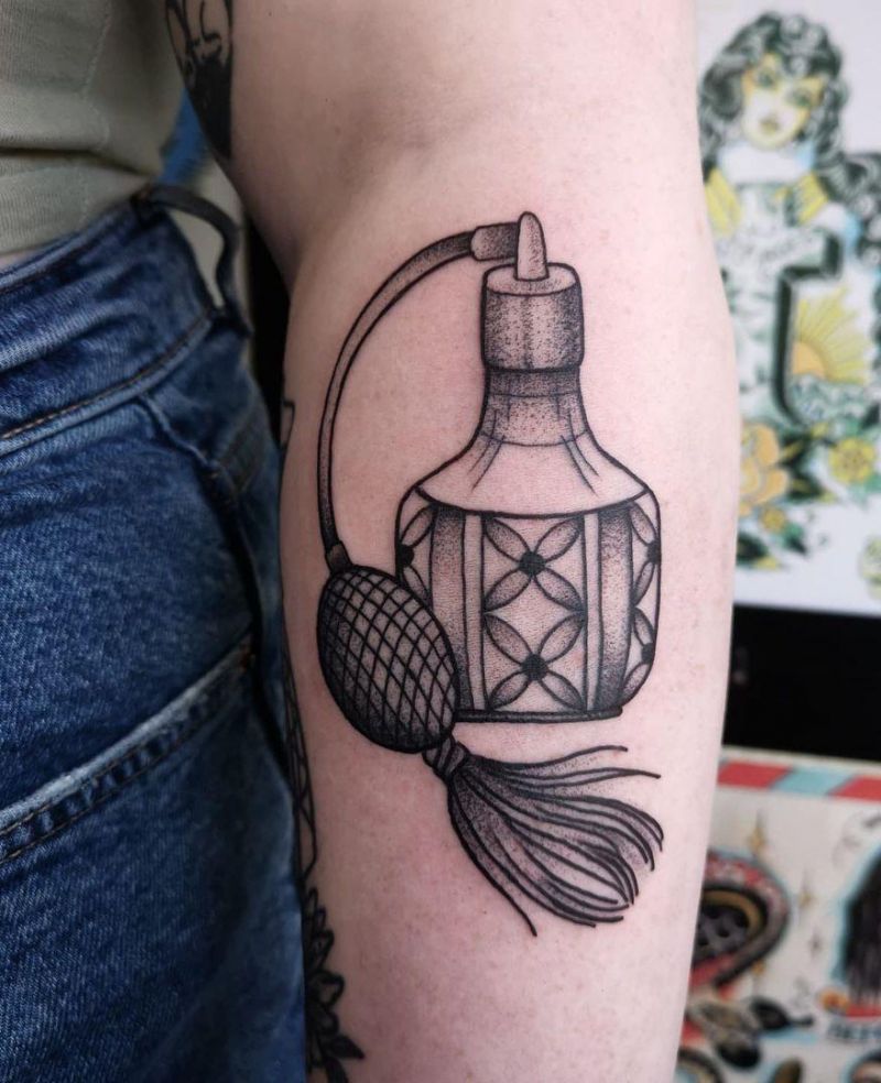 30 Elegant Perfume Bottle Tattoos You Can Copy