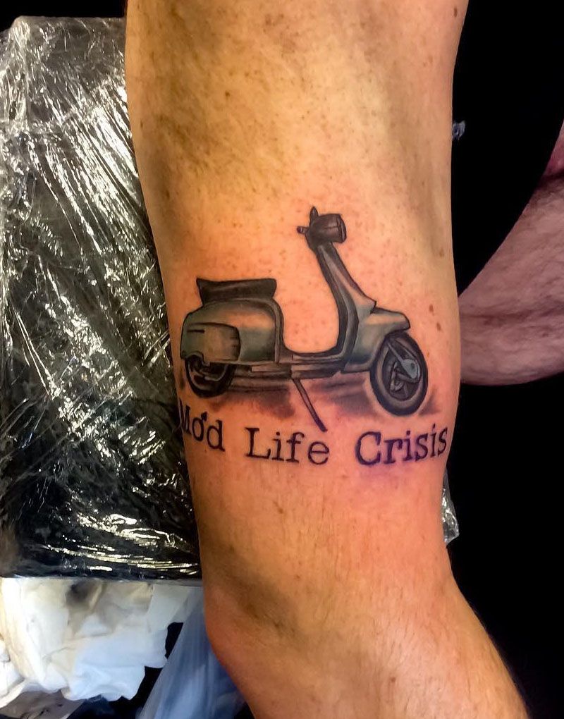 30 Pretty Scooter Tattoos You Will Love