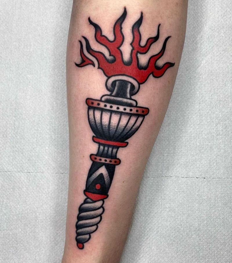 30 Gorgeous Torch Tattoos to Inspire You