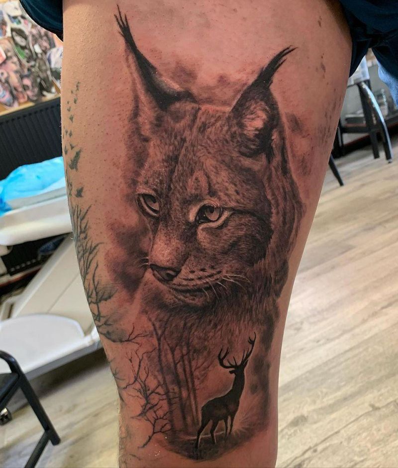 30 Gorgeous Bobcat Tattoos for Your Inspiration