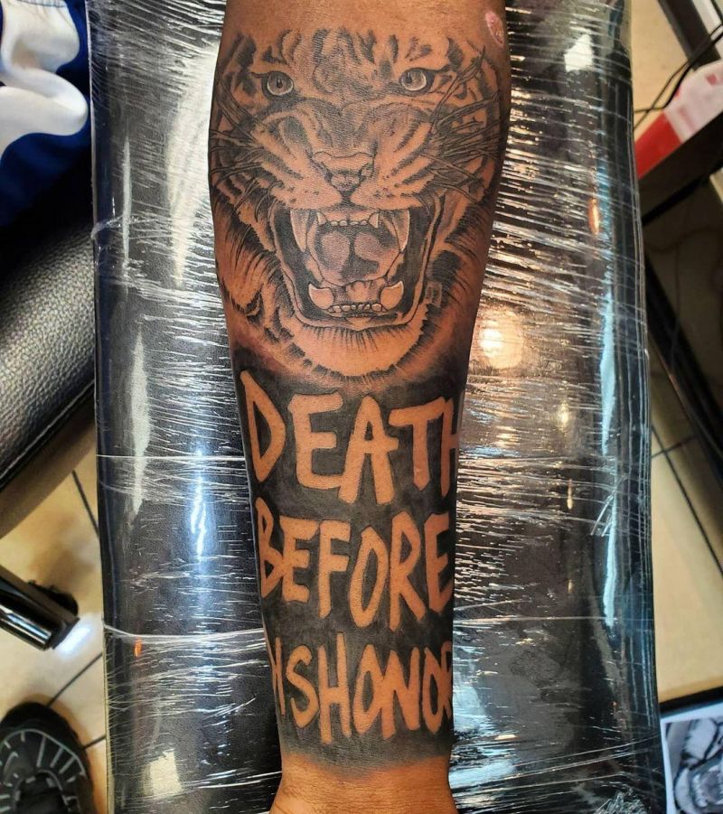 30 Pretty Death Before Dishonor Tattoos for Your Inspiration