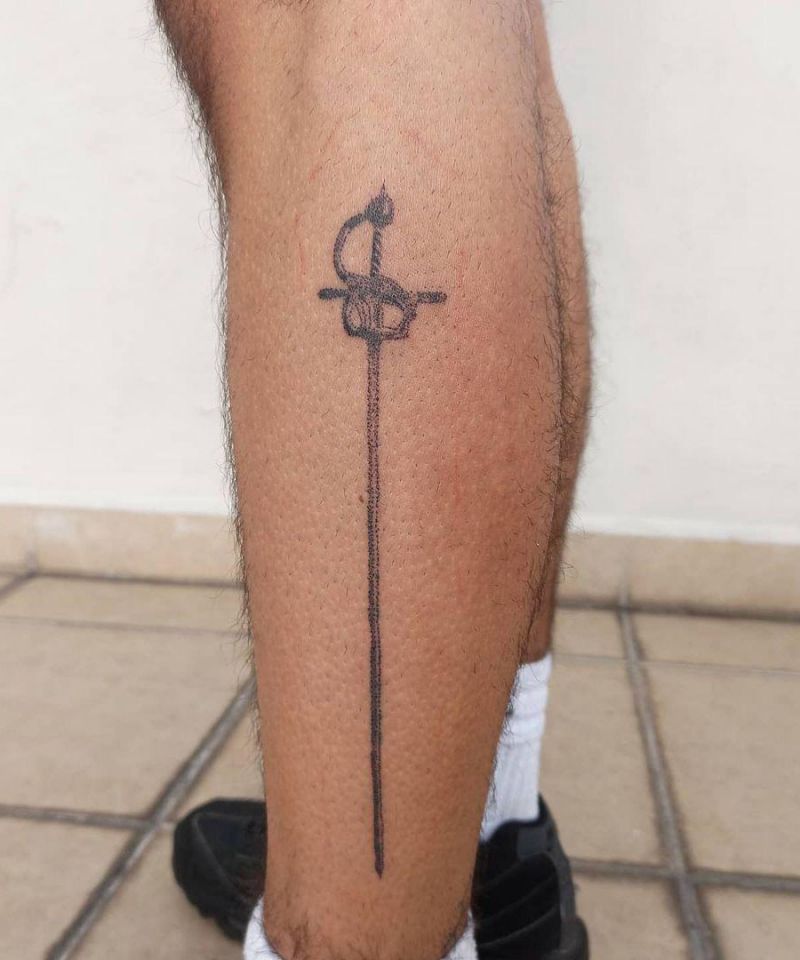 27 Pretty Rapier Tattoos You Must Try