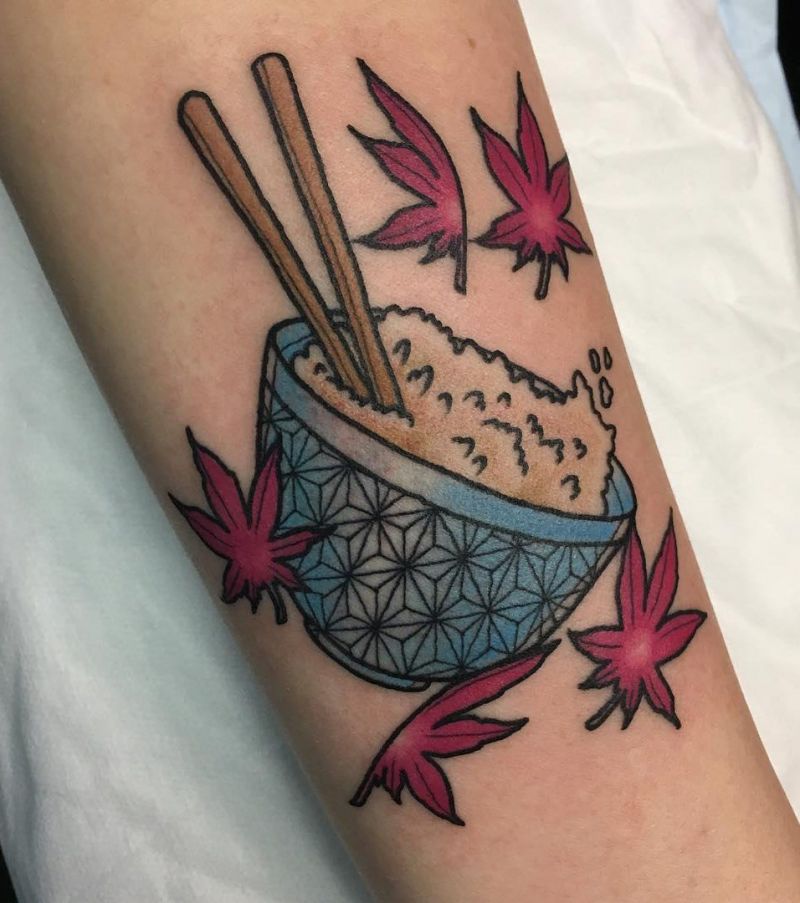 30 Unique Rice Bowl Tattoos to Inspire You