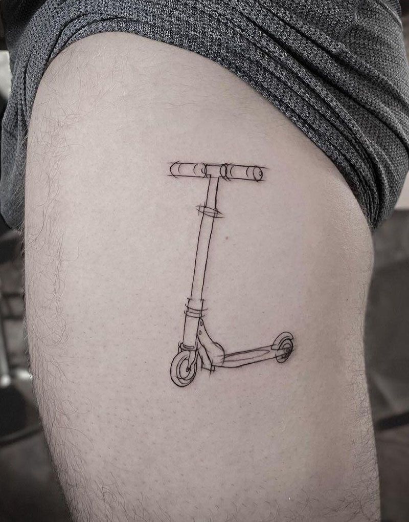 30 Pretty Scooter Tattoos You Will Love