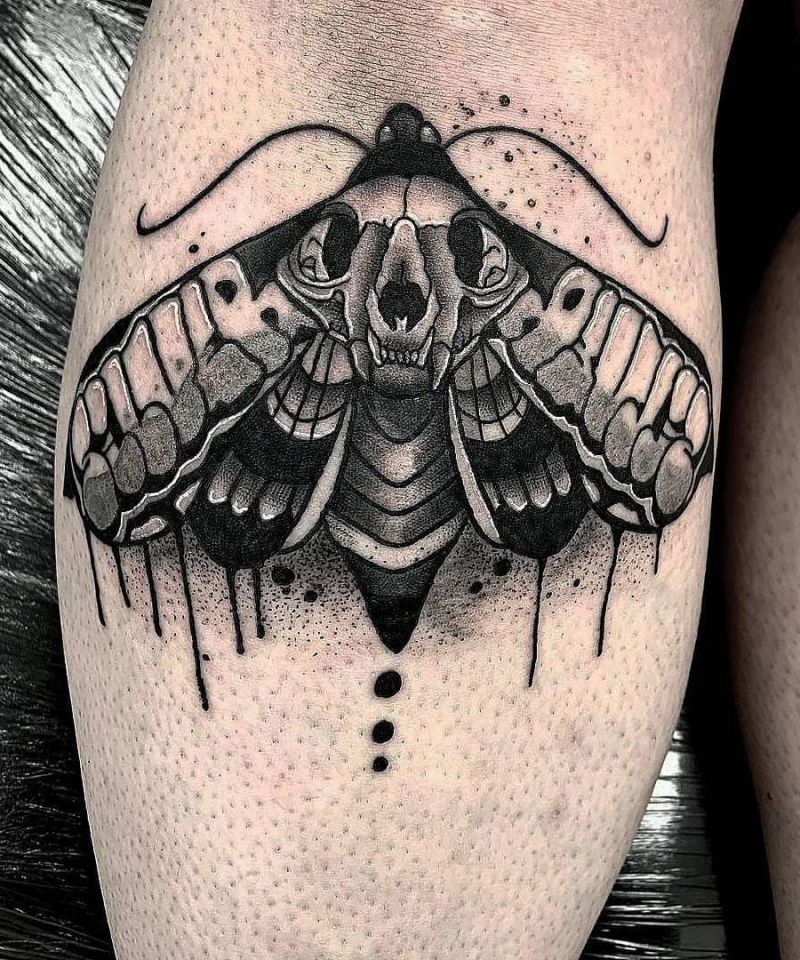 30 Gorgeous Death Moth Tattoos for Your Inspiration