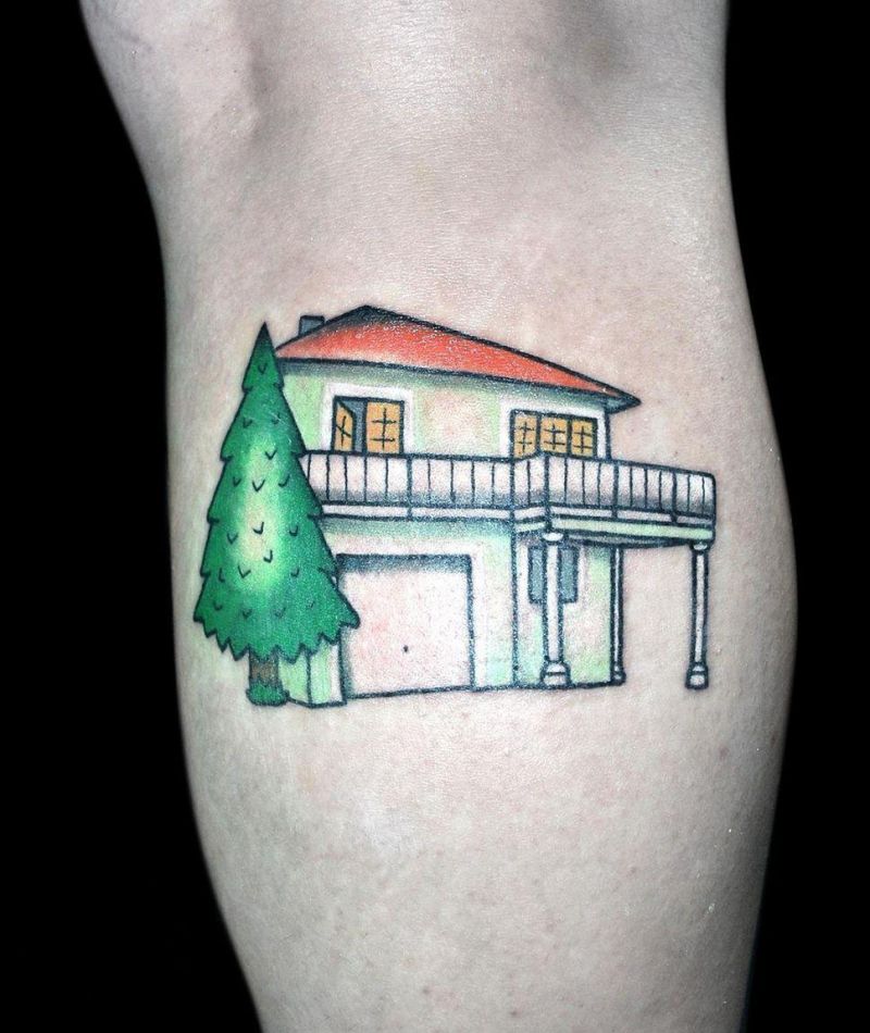 30 Pretty House Tattoos You Can Copy