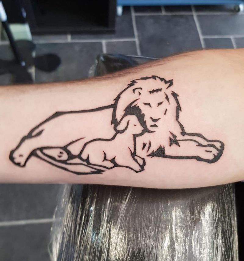 30 Pretty Lion and Lamb Tattoos You Must Love