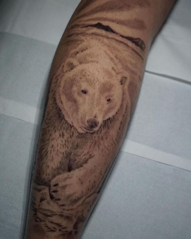 30 Gorgeous Polar Bear Tattoos to Inspire You