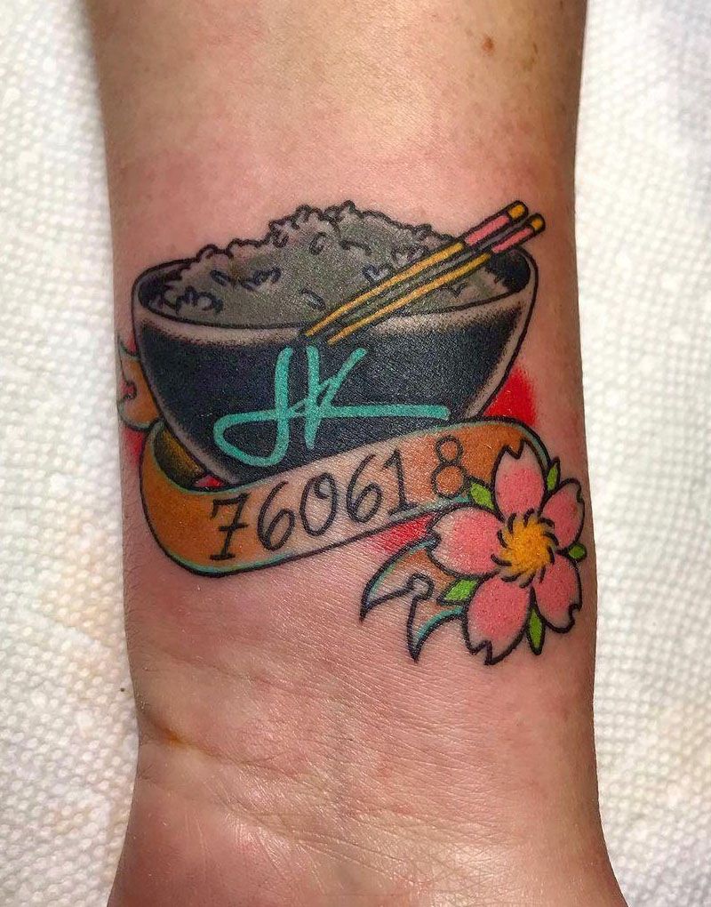 30 Unique Rice Bowl Tattoos to Inspire You