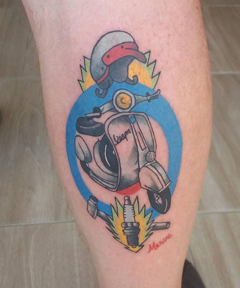 30 Pretty Scooter Tattoos You Will Love