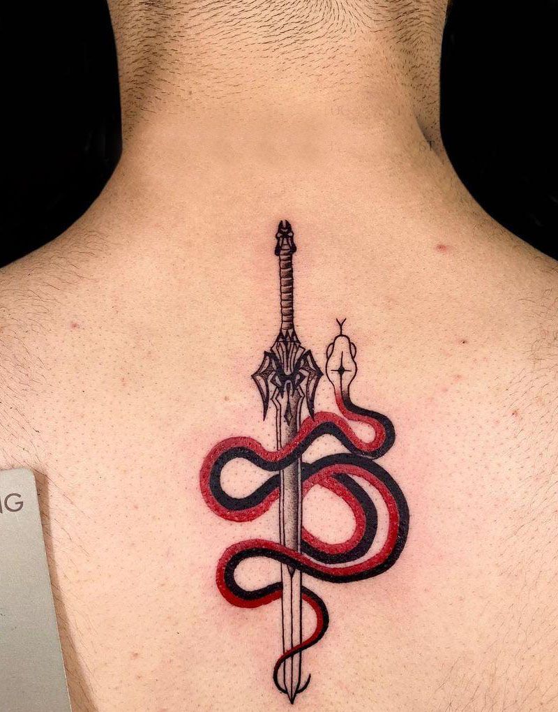 30 Pretty Snake and Sword Tattoos You Will Love