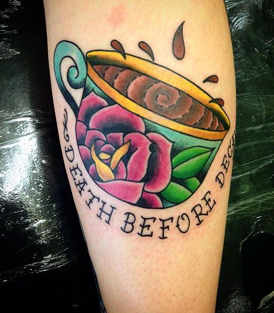 30 Pretty Death Before Decaf Tattoos to Inspire You