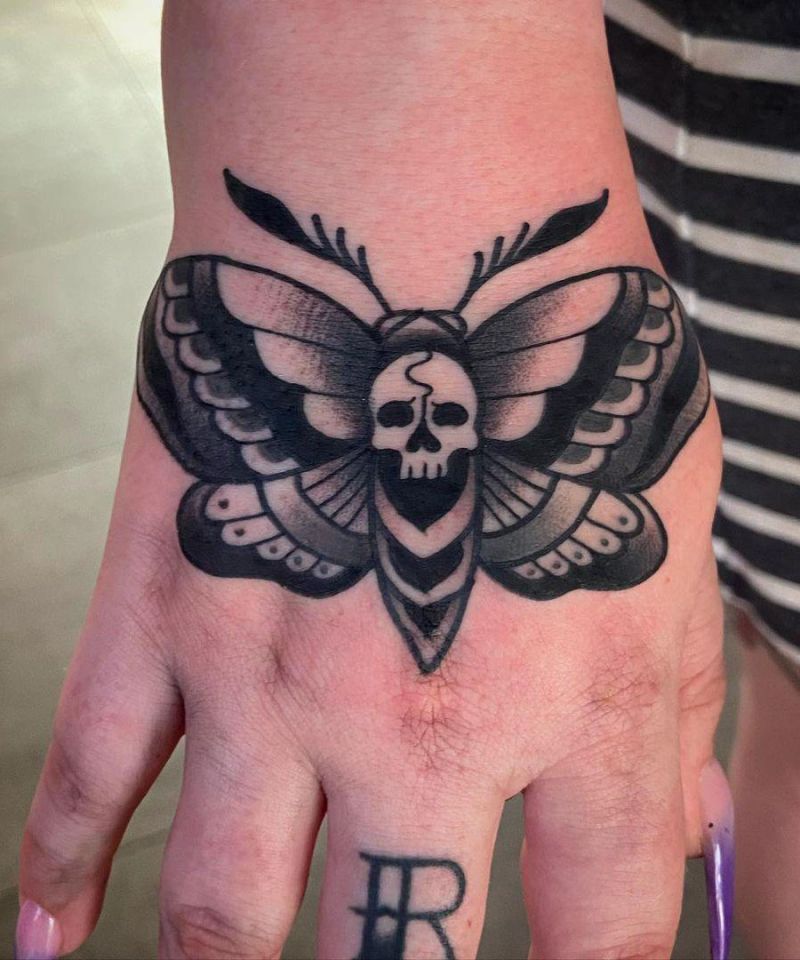 30 Gorgeous Death Moth Tattoos for Your Inspiration