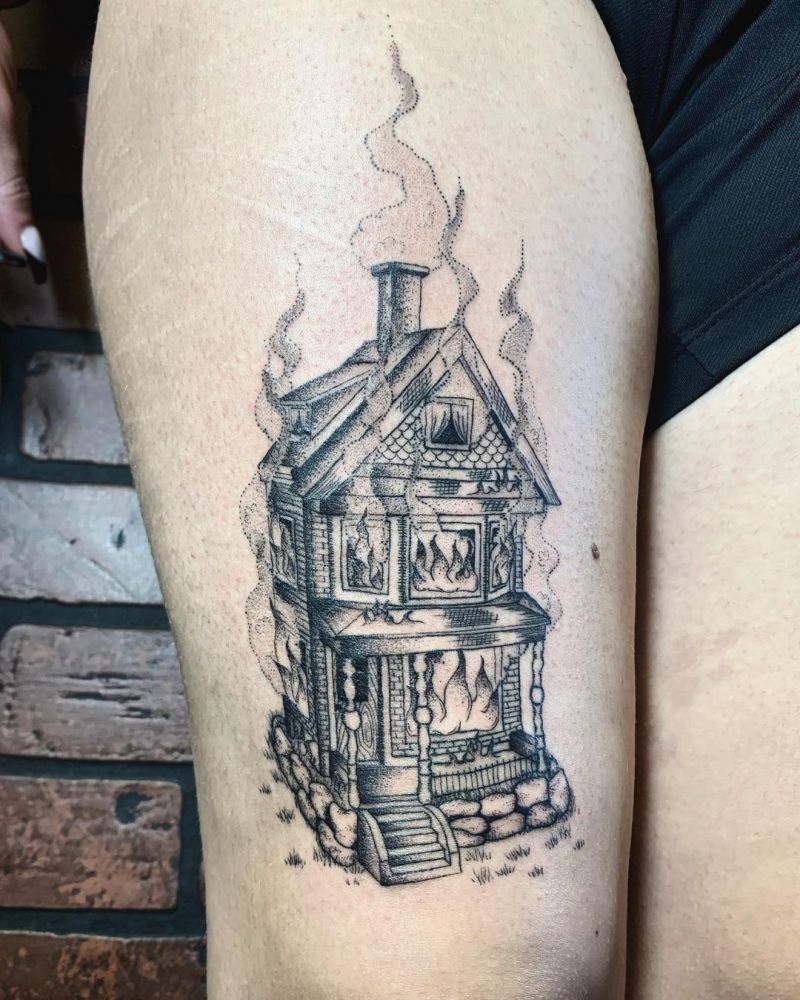 30 Pretty House Tattoos You Can Copy