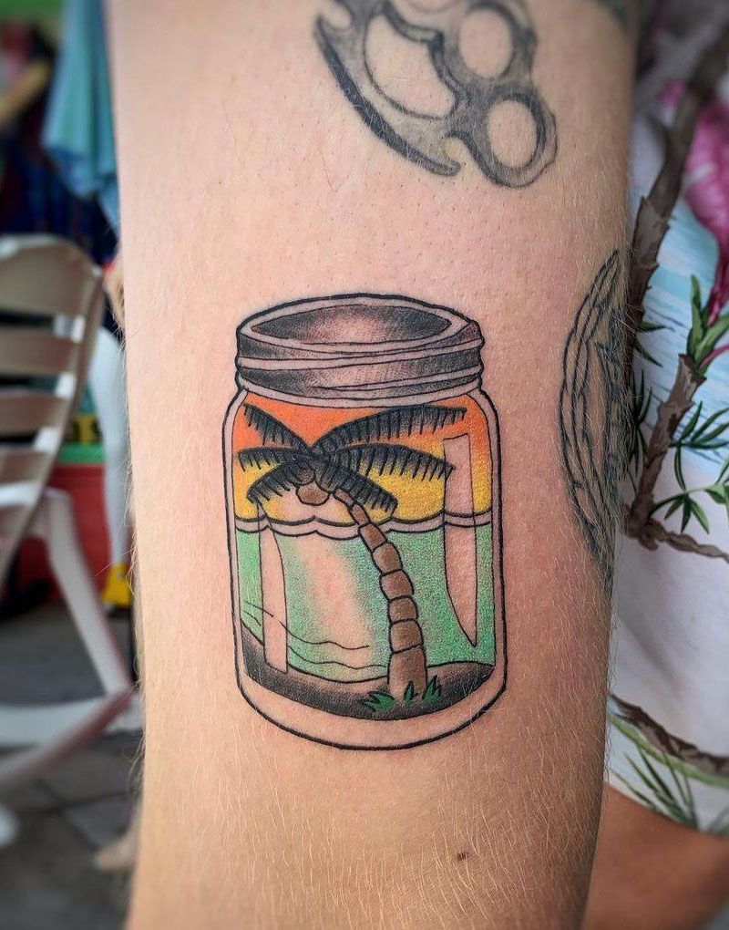 30 Pretty Mason Jar Tattoos You Must Love