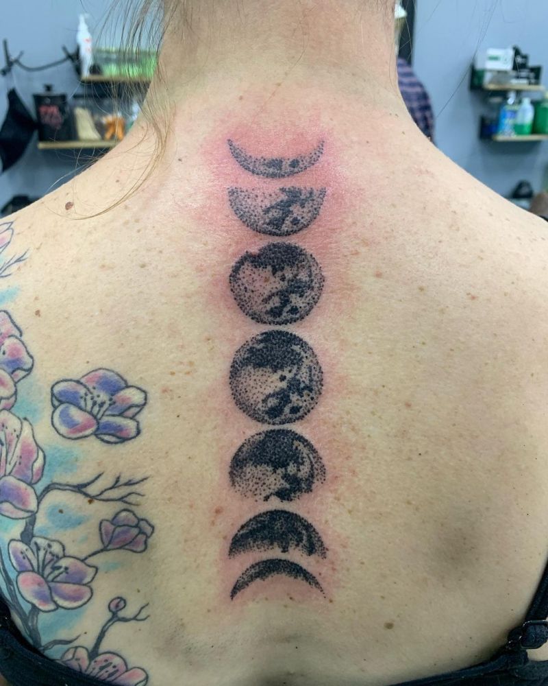 30 Pretty Moon Phase Tattoos You Must Love