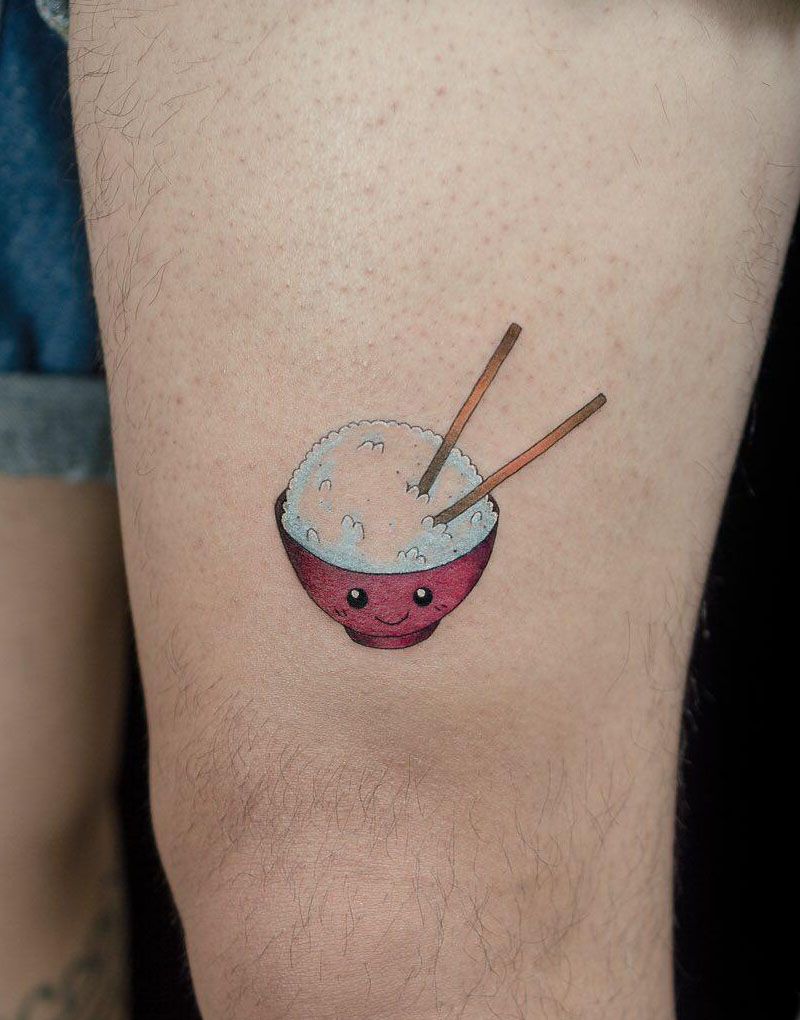 30 Unique Rice Bowl Tattoos to Inspire You