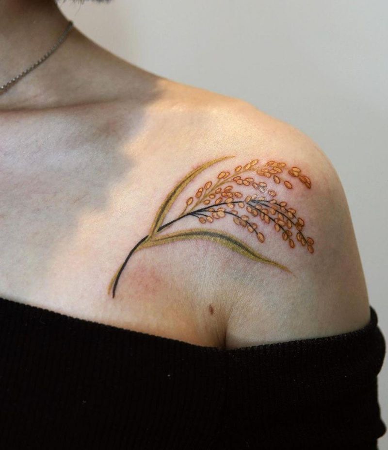 30 Pretty Rice Plant Tattoos You Will Love
