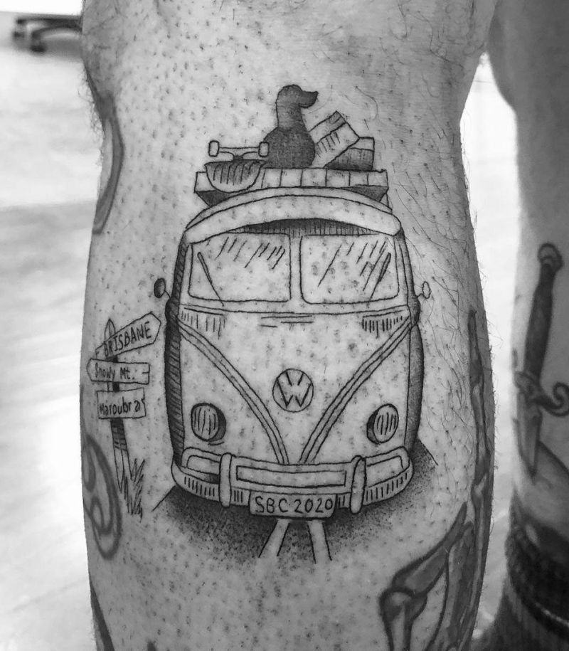 30 Pretty Road Trip Tattoos to Inspire You