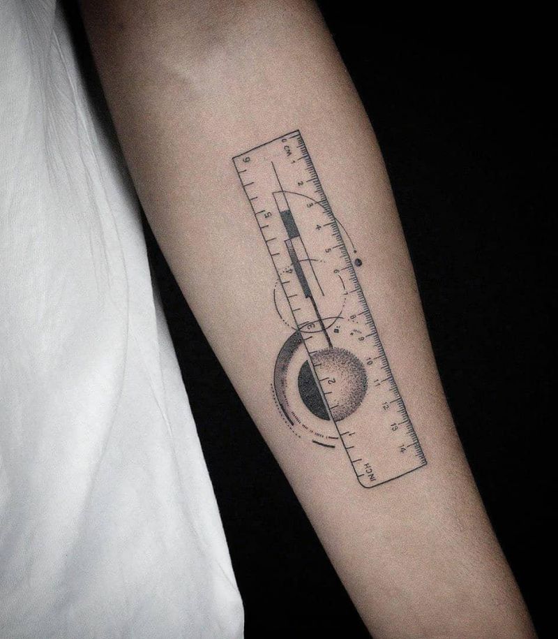 30 Pretty Ruler Tattoos You Will Love