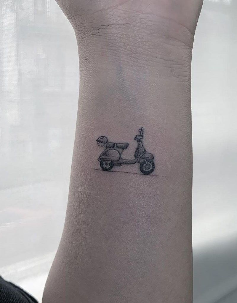 30 Pretty Scooter Tattoos You Will Love