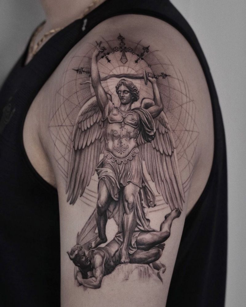 30 Pretty Statue Tattoos You Will Love