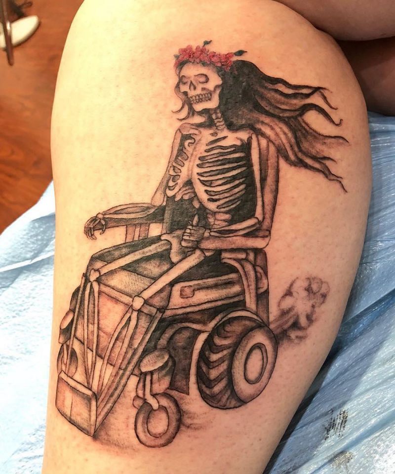 30 Unique Wheel Chair Tattoos You Must Try