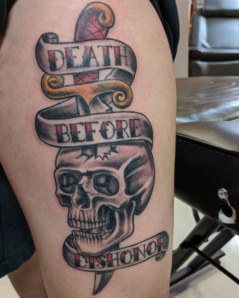 30 Pretty Death Before Dishonor Tattoos for Your Inspiration