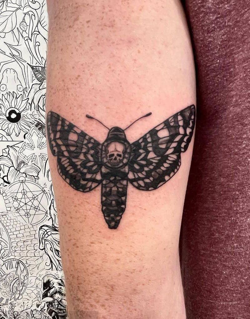 30 Gorgeous Death Moth Tattoos for Your Inspiration