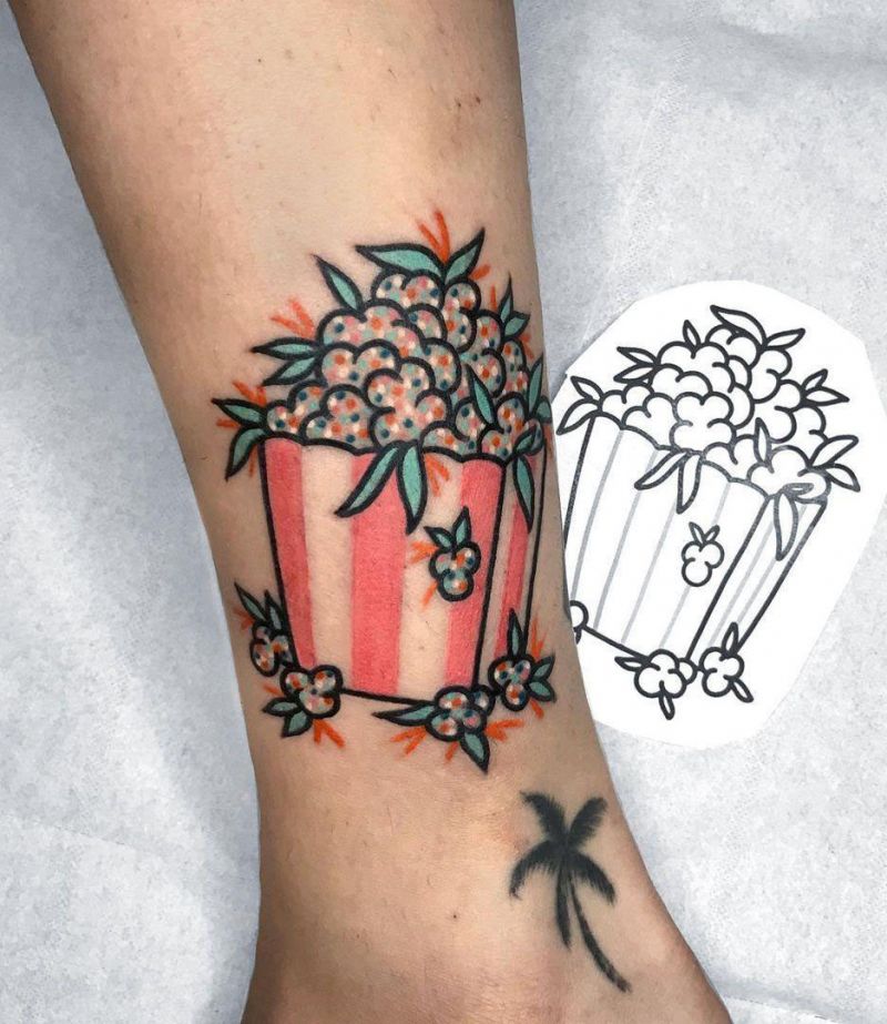 30 Pretty Popcorn Tattoos You Can Copy