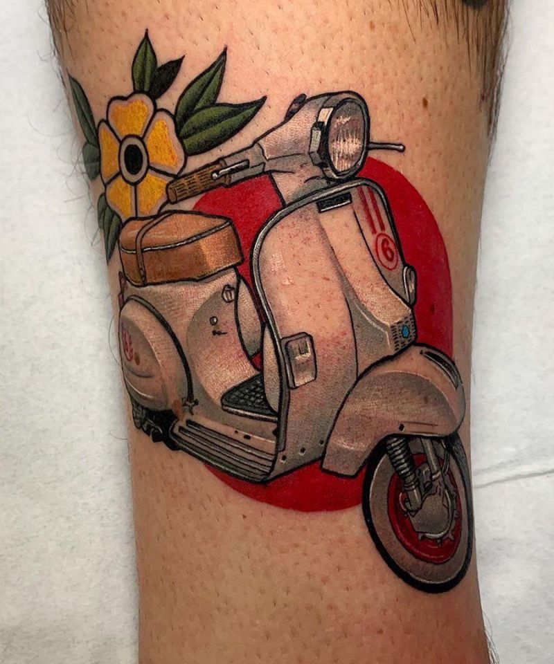 30 Pretty Scooter Tattoos You Will Love