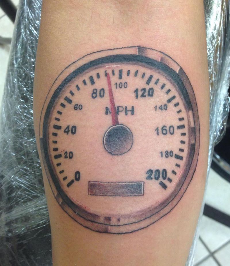 30 Excellent Speedometer Tattoos You Must Try