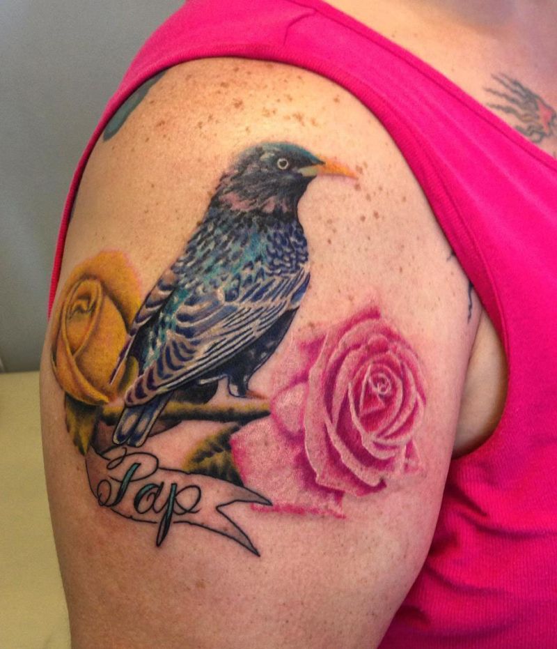 30 Pretty Starling Tattoos You Must Love