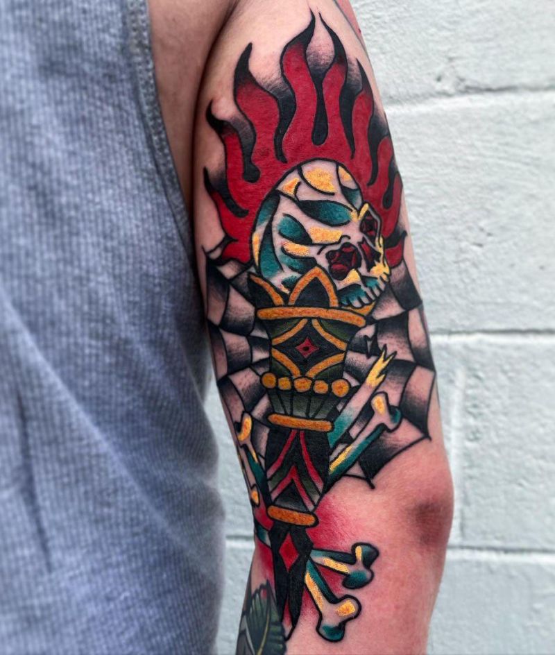 30 Gorgeous Torch Tattoos to Inspire You