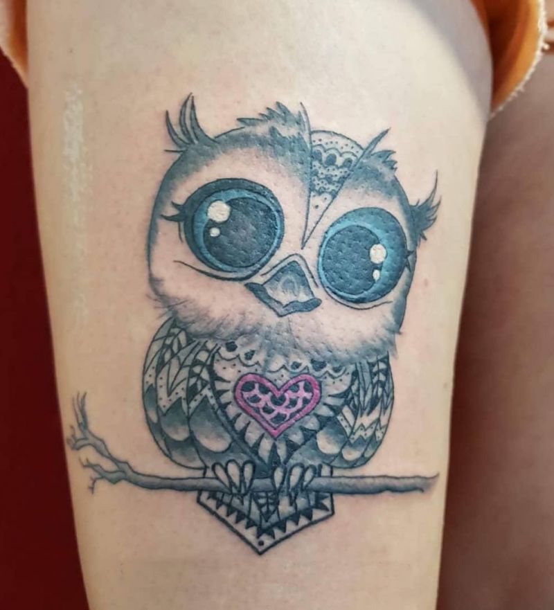 30 Cute Baby Owl Tattoos You Can Copy