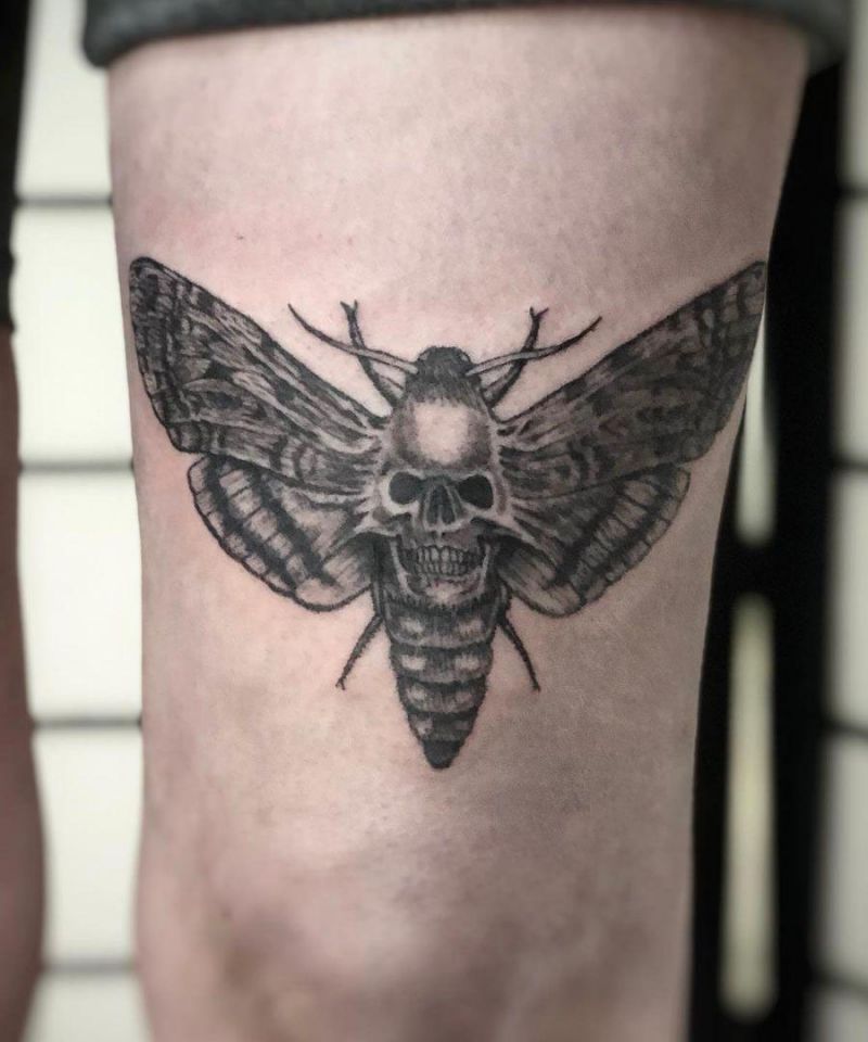 30 Gorgeous Death Moth Tattoos for Your Inspiration