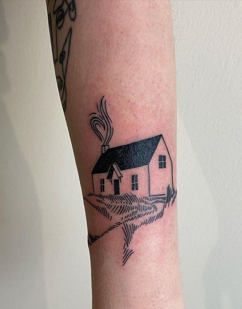 30 Pretty House Tattoos You Can Copy