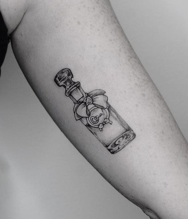 30 Elegant Perfume Bottle Tattoos You Can Copy