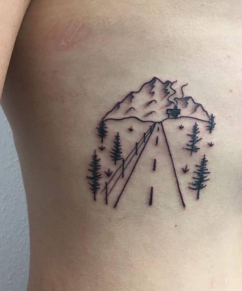 30 Pretty Road Trip Tattoos to Inspire You