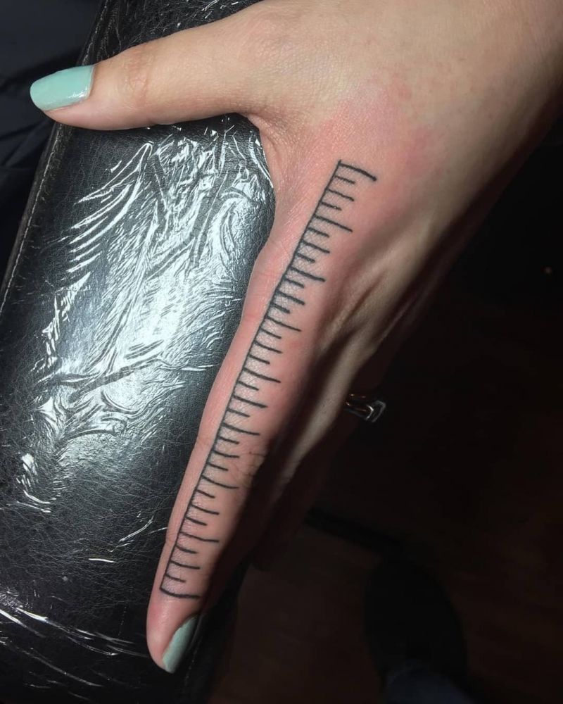 30 Pretty Ruler Tattoos You Will Love