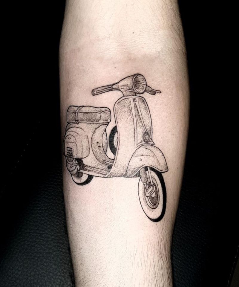 30 Pretty Scooter Tattoos You Will Love