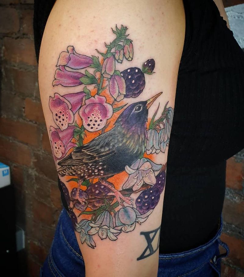 30 Pretty Starling Tattoos You Must Love