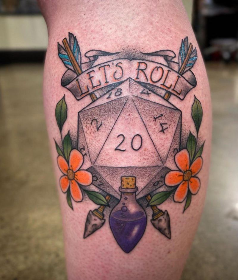 30 Pretty D20 Tattoos You Can Copy