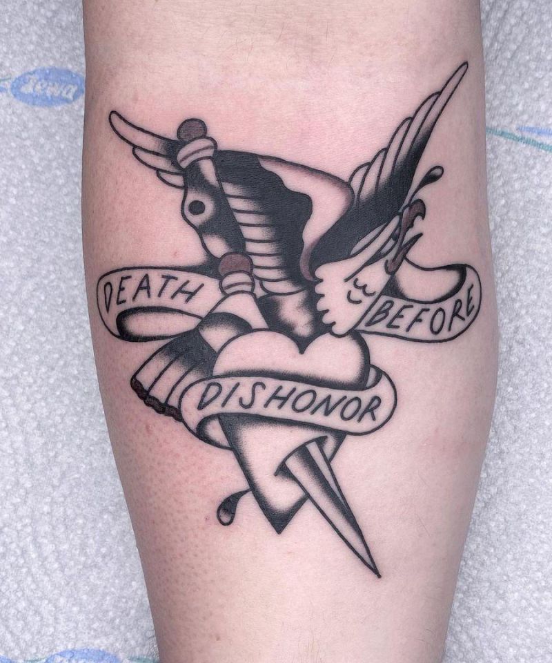 30 Pretty Death Before Dishonor Tattoos for Your Inspiration