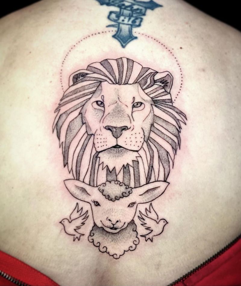 30 Pretty Lion and Lamb Tattoos You Must Love