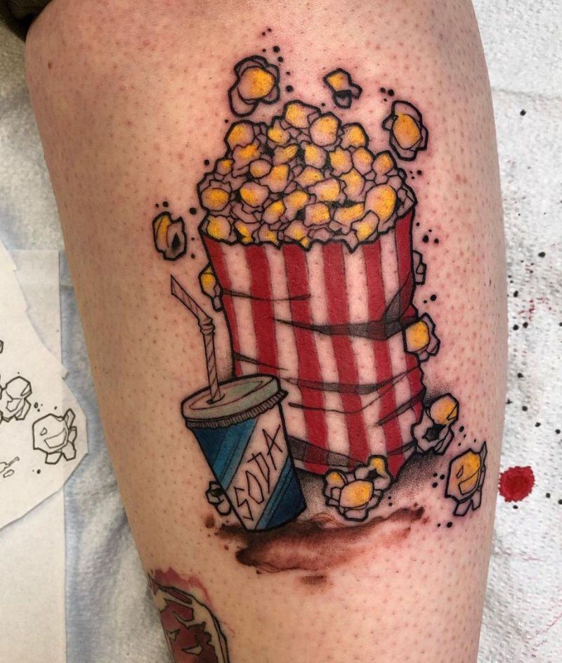 30 Pretty Popcorn Tattoos You Can Copy