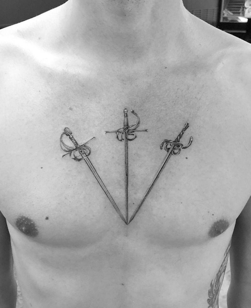 27 Pretty Rapier Tattoos You Must Try