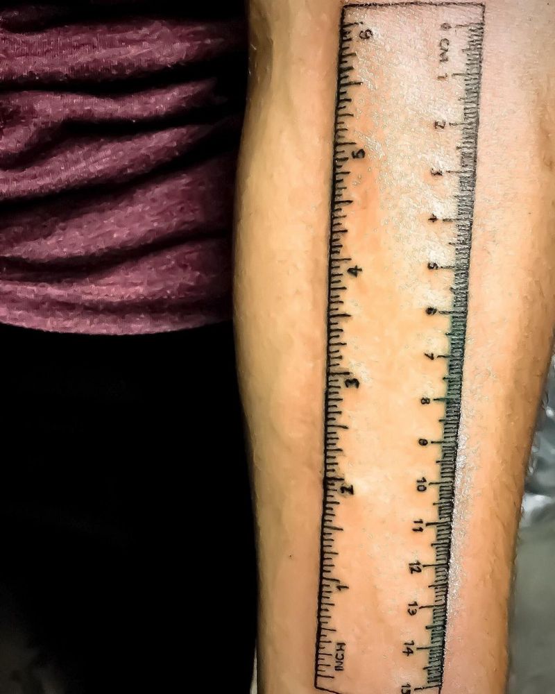 30 Pretty Ruler Tattoos You Will Love